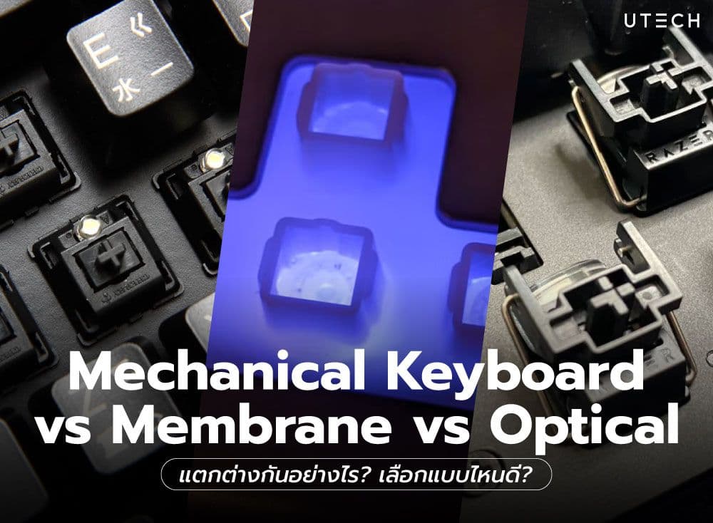 Mechanical Keyboard vs. Membrane vs. Optical แตกต่างกันอย่างไร? เลือกแบบไหนดี?